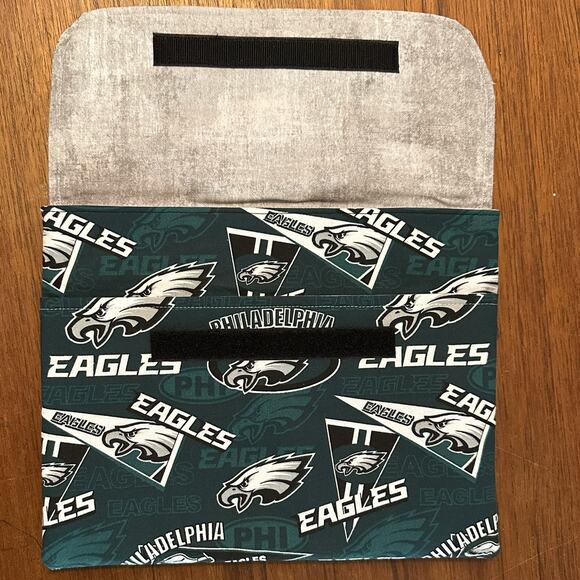 Handmade Fabric Ipad Case Pocket NFL Philadelphia Eagles Print - Picture 5 of 6
